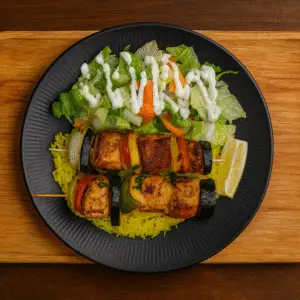 Salmon Kabob Plate